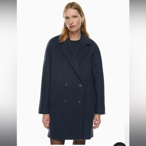 Aritzia babaton, the slouch coat mid lengths black